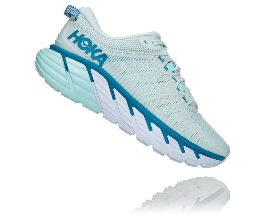 Running Shoes Womens - Hoka One One Gaviota 3 - Blue - KZXATLE-89